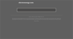 Desktop Screenshot of electroenergy.com